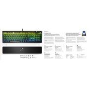 SteelSeries Apex 5 Mechanical Gaming Keyboard - Per-Key RGB Illumination , OLED Smart Display - Black