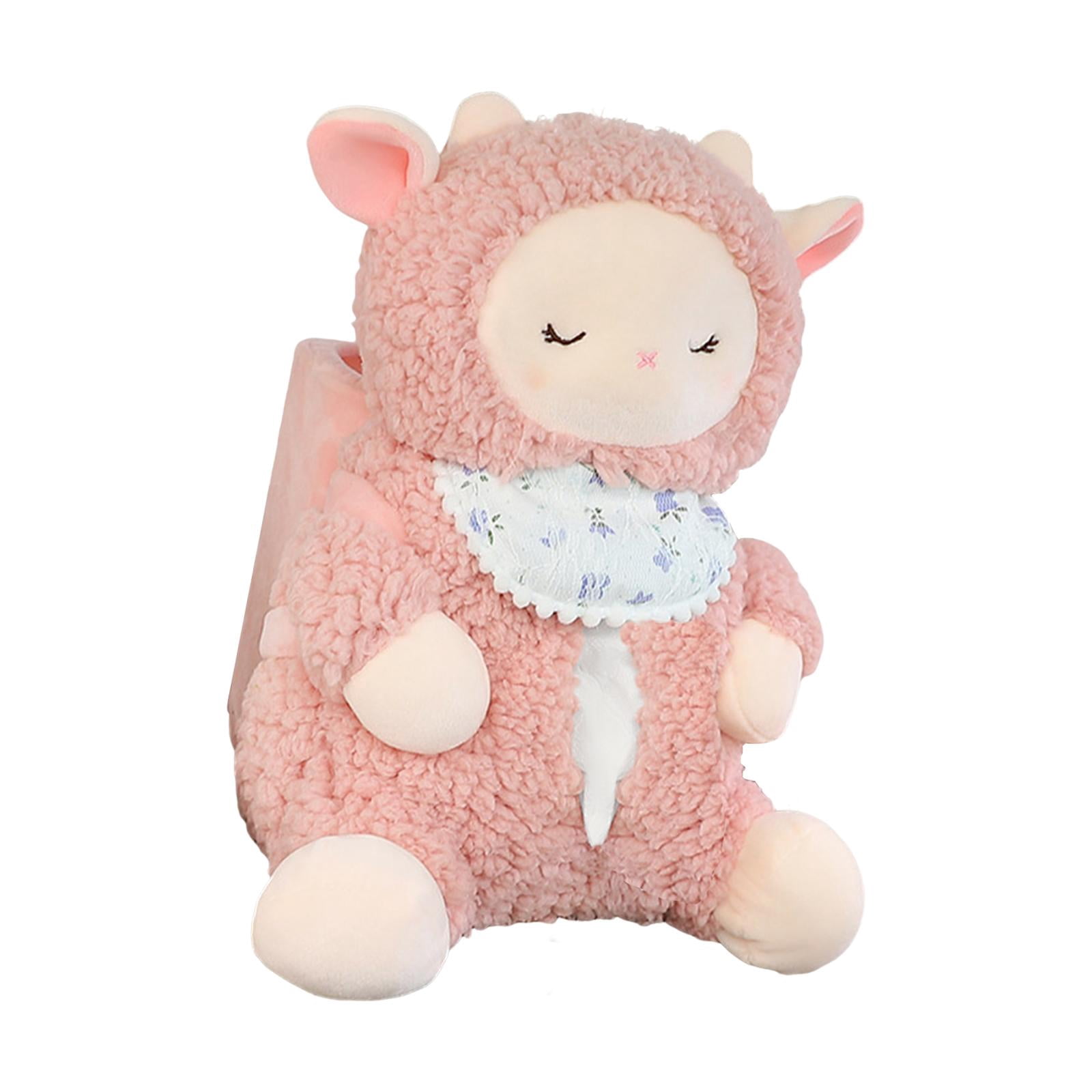 Car Cartoon Tissue Box Holder Tissue Container for Tray Storage Bucket ,Napkin Box Paper Storage Box ,Cute Plush Tissue Holder sheep