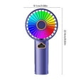 thumbnail image 3 of LEHOZIHEQ Handheld Portable Fan, Hand Held Fan with USB Rechargeable Battery, LED Display, Makeup Eyelash Fan for Women Girls Kids Outdoor, For Home, Office, 3 of 7