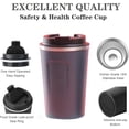 thumbnail image 3 of Taza de café aislada con tapa, vaso de té de acero inoxidable al vacío, taza termo, 3 of 5