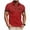 Red, variant on FAWUUDO Men's Print Shirts Half Button Lapel Collar Casual Silm Fit Short Sleeve with Pocket Gray
