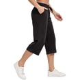 thumbnail image 2 of GZWYHT Capri Pants,Summer Pants,Women's YogaTrousers And 3/4 Trousers With Pockets Workout Work Trousers,High Waisted Pants,Pants for Women,Palazzo Pants,Black,5XL, 2 of 5