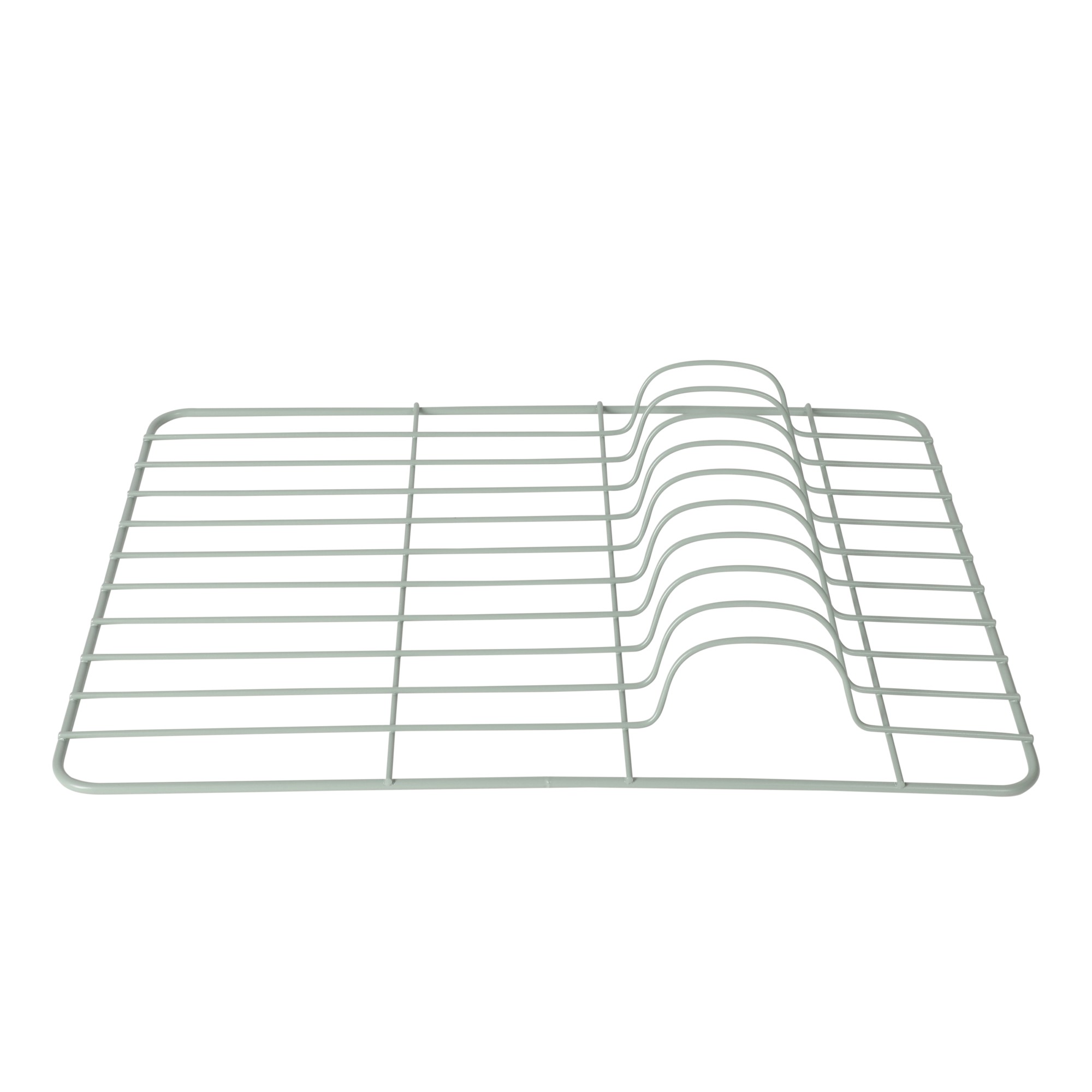 Gibson Home Nestcraft Full Size Rust Resistant Dish Rack with Drain Board and Flatware Caddy - Green