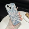 thumbnail image 4 of Silver Laser Butterfly Compatible with iPhone Case (Silver,iPhone 15), 4 of 6