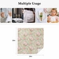 thumbnail image 4 of Pink Flowers Cloth Napkins, Green Country Botanical Floral Leaves Washable and Reusable Dinner Napkins Set of 6, Table Napkin for Kitchen Party Birthday Wedding Hotel Housewarming 20"x20", 4 of 8