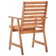 thumbnail image 6 of vidaXL Patio Dining Chairs Outdoor Patio Chair with Cushions Solid Wood Acacia, 6 of 12