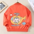 thumbnail image 6 of FSYBOA Girls Casual Jacket, Fashion Stand Collar Long Sleeve Loose Fit Fall Outerwear Orange Size 3-4T, 6 of 6