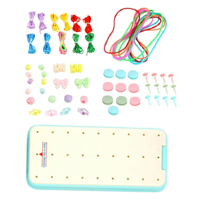 DIY pulsera que hace la pulsera que hace niños juguetes joyería fabricante niños Juegos de imaginación conjunto de juguete para adultos vacaciones azul