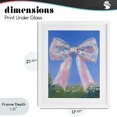 thumbnail image 4 of Stupell Industries Art Deco Iridescent Pink Bow in Meadow White Framed Print Under Glass, 17 x 21, by The Prints Vibe, 4 of 8