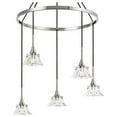 thumbnail image 3 of Woodbridge Lighting Christina 5-Light Glass & Steel Chandelier in Satin Nickel, 3 of 5