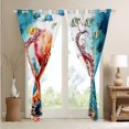 thumbnail image 4 of YST Rideaux Ananas Tropicaux Fleurs Rouges Rideaux Occultants 76x54 Feuilles de Palmier Rideaux & Draperies, Rideaux de Chambre d'Été pour Filles Décoration de Chambre, 4 of 6