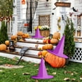 thumbnail image 3 of Halloween Witch Hat Decor Polyester Hanging Witch clothes Party Accessory - Yard Porch Decoration Spooky Floating Effect(Purple), 3 of 6