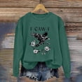 thumbnail image 2 of ZSQDM Women's Hoodless Sweatshirt Airplane Mode Hoodie Women Women's Casual Fun Printed Round Neck Top Hoodless Sweatshirt Features Polyester Women Blending Sweatshirt(L), 2 of 4