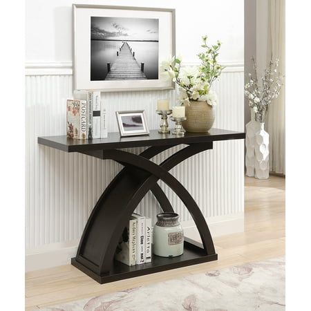 Furniture Of America Leonard Espresso Sofa Console Table