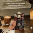 thumbnail image 5 of AEVXKHI Coffee Pod Holder with Lid, 1 Pack Large Capacity K Cup Holder with Rustic Wooden Base, Black Wire Coffee Storage Basket for Kitchen Countertop, Cylinder Cafe Bar Organizer Accessories, 5 of 11
