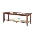 thumbnail image 2 of HomeStock French Fabulous Coffee Table with Shelf, 48" x 17" x 17" Espresso Finish with Two Tiers for Stylish Living Room Storage, 2 of 3