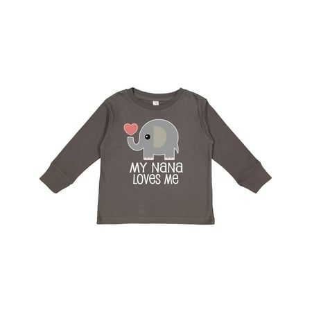 

Inktastic Nana Loves Me for Grandkids Gift Toddler Boy or Toddler Girl Long Sleeve T-Shirt