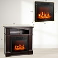 Costway 32" 1400W Electric Fireplace Mantel TV Stand Space Heater W