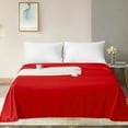 thumbnail image 6 of Flxxie 1800 Count Soft Brushed Microfiber Flat Sheet, Shrinkage, Fade Resistant Bedding Top Sheet, Easy Care, Red, Full, 81"x96" with 4" hem, 6 of 6