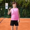 thumbnail image 2 of GiLiling Teen Boys Summer Tank Top Casual Loose Fit Crewneck Sleeveless Athletic Tee Soft Basic (Pink, 5-6 Years), 2 of 7