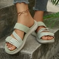 thumbnail image 6 of Wowcloth Women's Wedge Heel Sandals – Comfortable Strap Slip-On with Soft Sole & Wide Width for Fashionable Casual Wear in Spring and Summer, 6 of 9