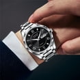 thumbnail image 2 of GUANQIN Women Men Couple Calendar Week Rhinestone Vintage Japanese Automatic Self-Winding Mechanical Wrist Watch Tungsten Steel Sapphire Crystal Waterproof Luminous Clock, 2 of 7