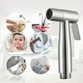 thumbnail image 4 of HIBIBUD Handheld Bidet Sprayer for Toilet-Adjustable Water Pressure Control with Bidet Hose for Feminine Wash,Stainless Steel Brushed Nickel Cloth Diaper Bidet Toilet Sprayer for Baby Wash, 4 of 6