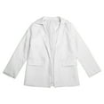 thumbnail image 3 of LYHaoo Girls Blazerss Jacket Long Sleeve Notched Collarss/Lapel Collarss With Inner Pocket Open Front Casual Kids Blazerss Suit Back To School Sizes 11-12 Years White, 3 of 6