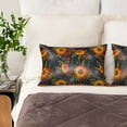 thumbnail image 2 of KLL Sunflowers Pattern Silk Pillowcase for Hair and Skin Standard Size 20"X 30" Soft Breathable Pillow Covers for Sleeping, 2 of 6