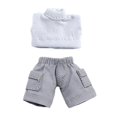 thumbnail image 1 of Solid Color Short Vest Pocket Cargo Denim Shorts 1/12 Bjd Ob11 Doll, 1 of 1