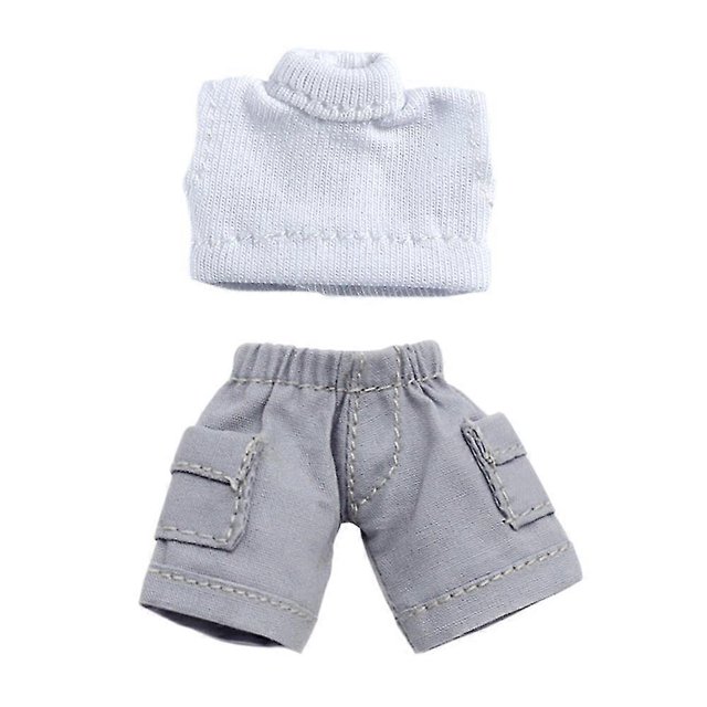 Solid Color Short Vest Pocket Cargo Denim Shorts 1/12 Bjd Ob11 Doll