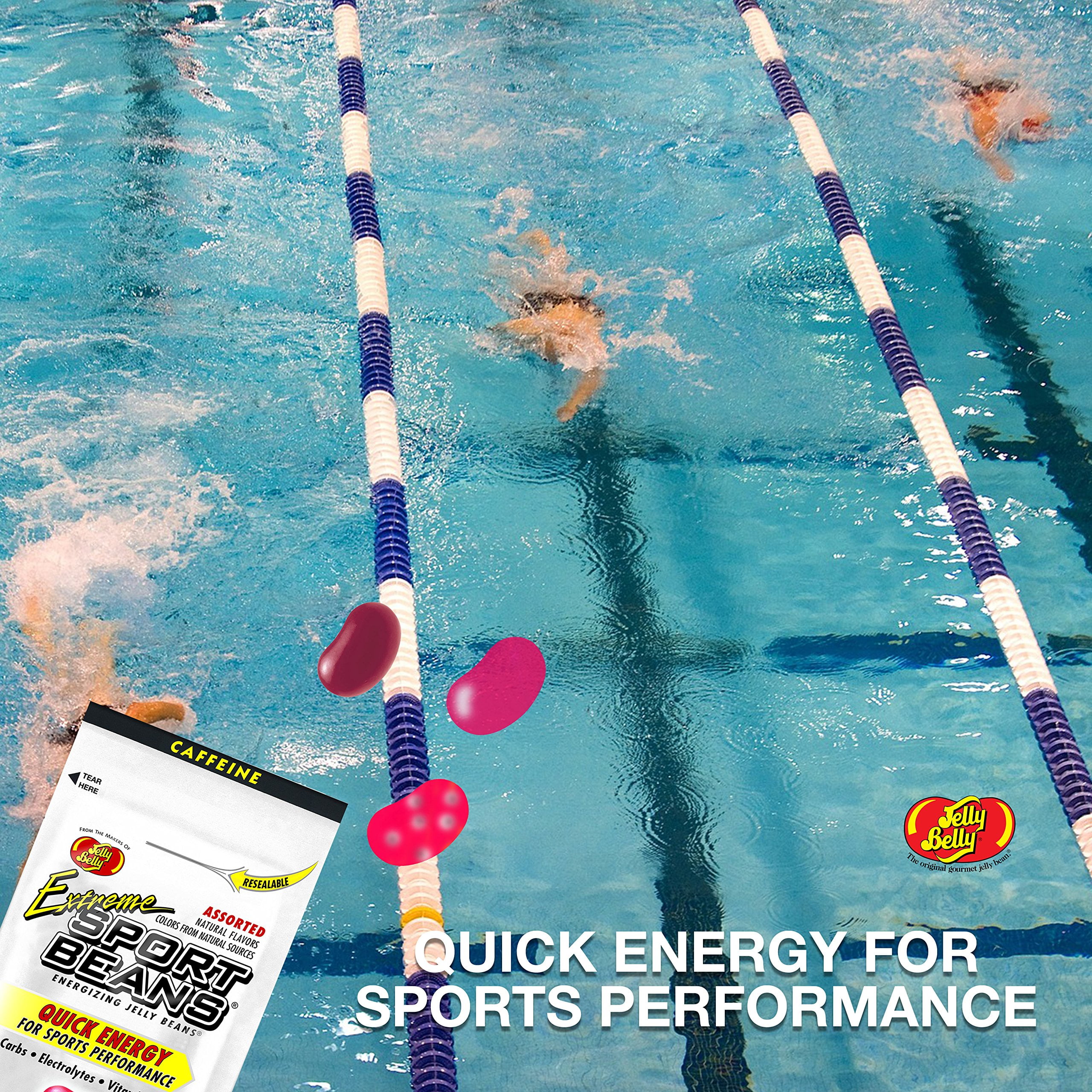 Jelly Belly Sport Beans- Extreme Assorted - Energy Chews With Caffeine [24-Pack] BOX (Cherry, Watermelon and Pomegranate) Click for more sizes
