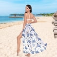 thumbnail image 5 of Women Sarong Wraps Turtle and Leaves Swimsuit Beach Pareo Bikini Coverups Skirt M, 5 of 7