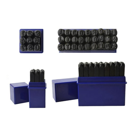 5 MM - 3/16" 36 Piece Steel Alphabet/Letter and Number Set Jewelry Making Metal Stamping Tools - STMP-0046