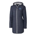 thumbnail image 2 of Women's Cutter & Buck Heather Navy Old Dominion Monarchs Rainier Primaloft Eco Hooded Long Coat, 2 of 3