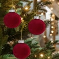thumbnail image 4 of Luxcidy 12 PCS Christmas Large Velvet Balls Ornaments, 3.15inch Velvet Christmas Ornaments for Xmas Tree, for Christmas Tree Home Party Wreath Decorations, 4 of 6