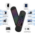 thumbnail image 3 of Jixopn M5 Fly Air Mouse Control Remoto Recargable 2.4G + BT5.2 Mini Teclado Inalámbrico Flying Mouse Control Remoto 7 Colores Retroiluminado Sensor de Movimiento para Android TV, 3 of 8