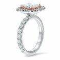 thumbnail image 4 of HeartsAndYou 1.7ct Engagement Ring for Women Cushion Moissanite Round Accent Dual Halo 18k White Gold Over Silver, 4 of 6