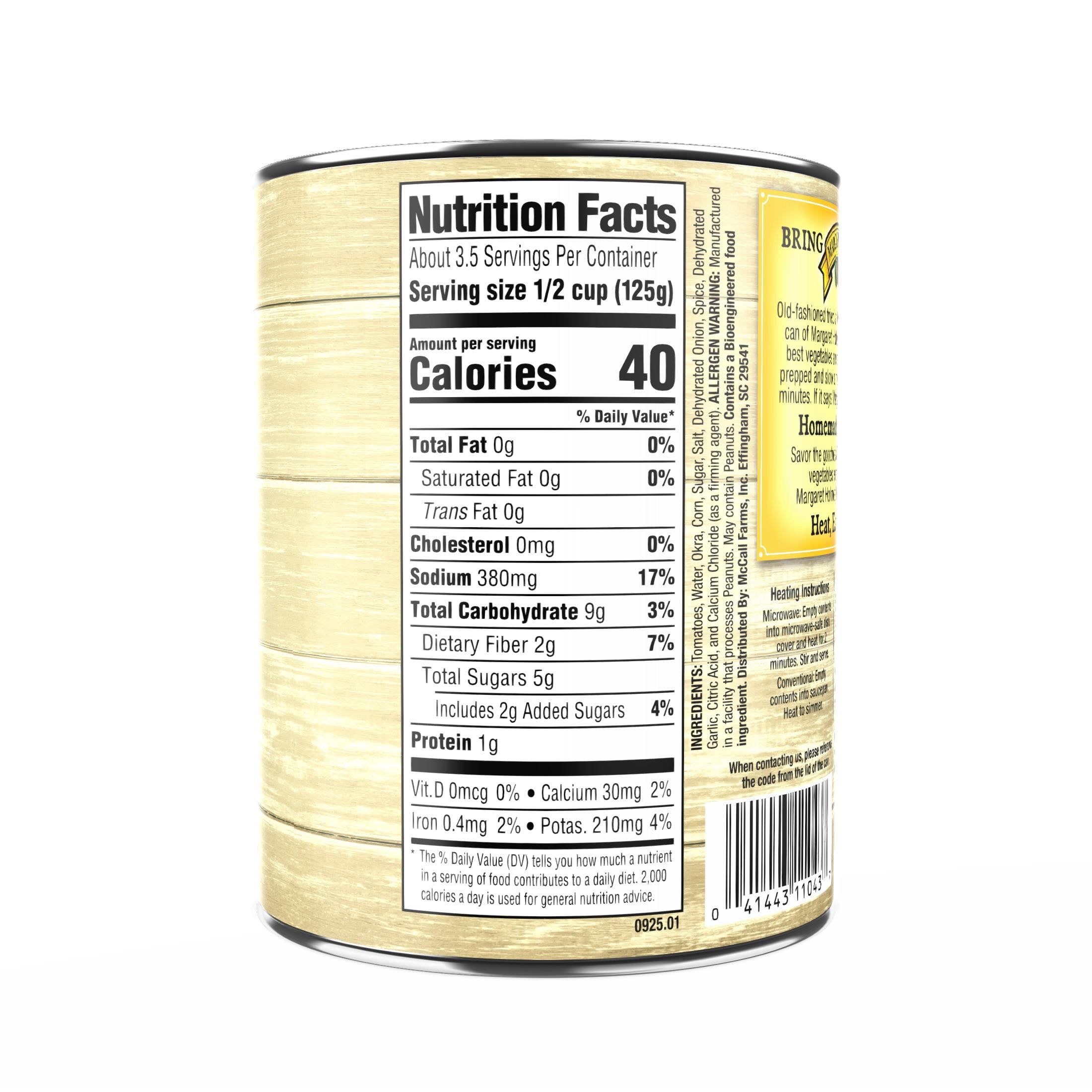 (7 pack) Margaret Holmes Canned Tomatoes, Okra and Corn, 14.5 oz