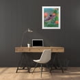 thumbnail image 3 of Fitzharris, Tim 19x24 White Modern Wood Framed Museum Art Print Titled - Black Chinned Hummingbird with Indian Paintbrush, 3 of 4