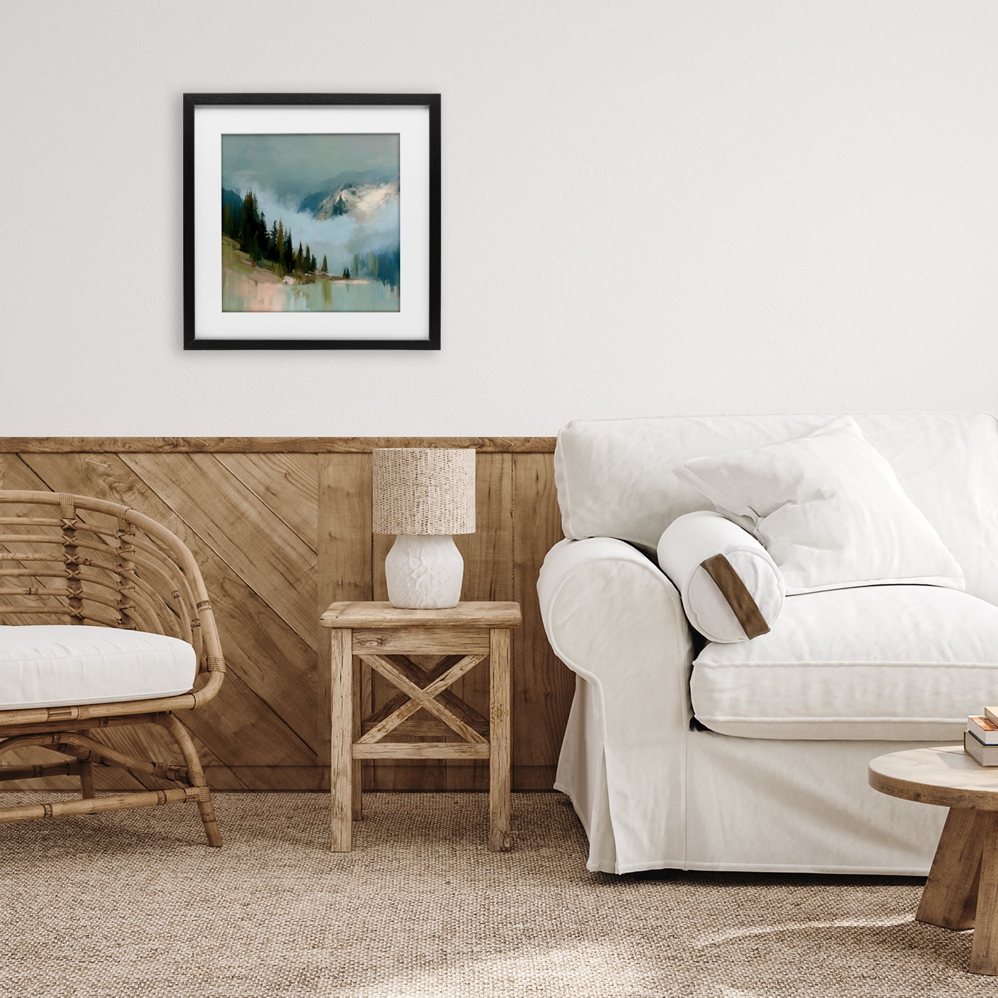 Stupell Industries Fog On The Mountains Black Framed Print Under Glass, design by Kim Curinga
