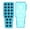 Blue, variant on Cup Shaped Silicone Ice Cube Tray with Lid, 21 Cavity Ice Mold Leak Proof Durable Resistant Safe for Freezer, , Cocktails, and Beverages 10.75*4.76*1.89 Inch