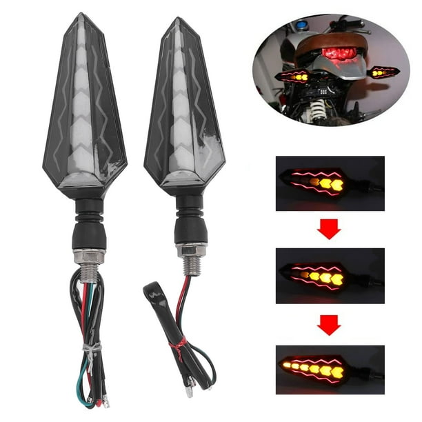 Señal De De Motocicleta, Luz Suave DC12V, Luz De Señal De LED De Visibilidad Clara De 2, 1 Par Para Motocicleta