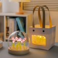 thumbnail image 5 of Lámpara de noche con ramo de tulipanes, material de bricolaje, bolsa, adornos creativos hechos a mano, lámpara de ambiente, regalo para estudiantes, regalo de Tanabata, 5 of 5