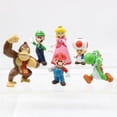thumbnail image 4 of Figuras de acción de Super Mario Bros de PVC, 6 o 18 unidades, modelos de muñecos, Luigi, Yoshi, Donkey Kong, seta, para regalos de cumpleaños para niños, 4 of 5