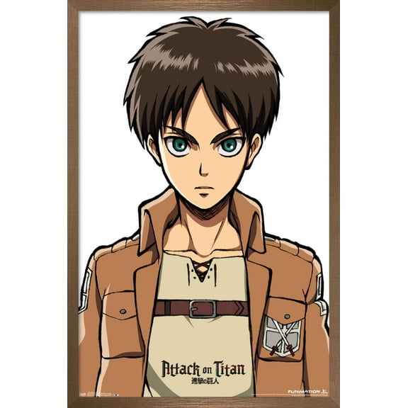 Attack on Titan - Eren Wall Poster, 14.725" x 22.375", Framed