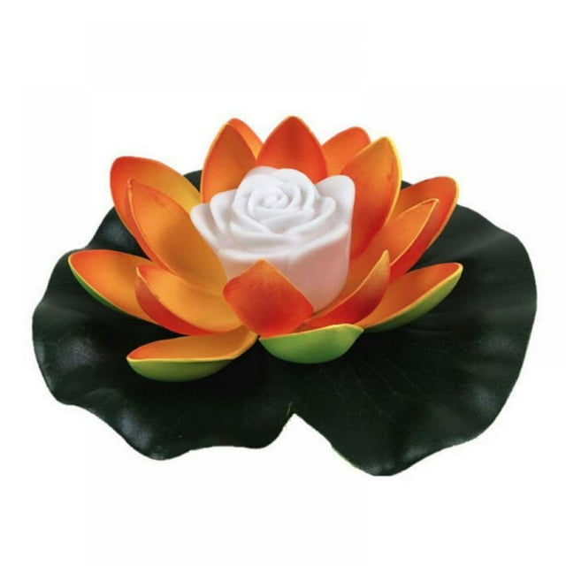 LED Waterproof Floating Lotus Light Battery Operated Color-Changing Lily Flower Light Flower Night Lamp Pool Garden Fish Tank Wedding Party Decor