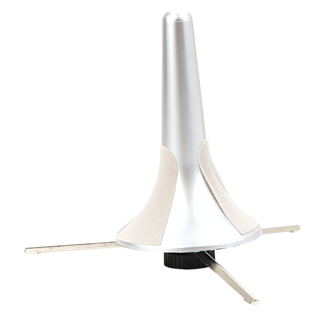 ELAYARD Foldable Plated Silver Metal Trumpet Stand Holder Lightweight and Stable for Easy Instrument Use