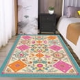 thumbnail image 2 of 6.5'x10' carpet non slip grip small carpet for bedroom abstract area rug floral area rug rug for kitchen sink area, 2 of 10