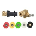 thumbnail image 1 of Kits de adaptadores para lavado a presión profesionales, fáciles de instalar, duraderos, de 1/4 de pulgada, de uso rápido 5 ángulos 5 boquillas, 1 of 9